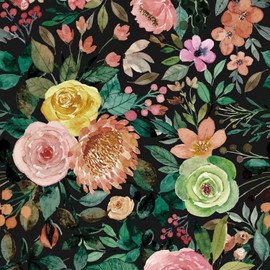 Rose Floral Drawer Liner Peel and Stick Contact Paper self Adhesive Wallpaper Removable Vinyl Decorative Shelf Drawer Liner 118 inch x17.4inch (Peonies Watercolor, 118 inch x 17.4 inch)