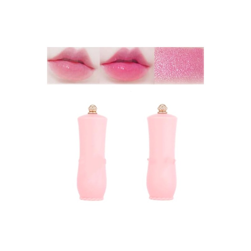 2pcs Jelly Clear Crystal Flower Magic Lipstick Color Changing Tinted