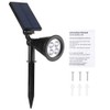 Solar Spotlight Waterproof 4LED Lawn Lights Landscape Lighting for Outdoor