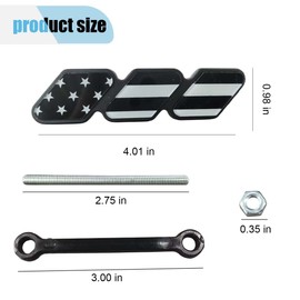 TRD Grille Decoration Badge - Tri-Color Grille Badge Emblem Front Grille Insert Trims - Car Truck Label Decoration Accessories Compatible with Tacoma 4Runner Tundra Sequoia Rav4 Highlander (USA-Black)