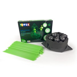 Tytan TILES Glow in The Dark Fort 130-Piece Building Set, Fort Sticks, Ball Connectors, Creative Indoor & Outdoor Play, Shape & Pattern Recognition, Hand-Eye Coordination, Carrying Bag, Ages 4 and Up