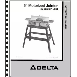 Delta Jointer Model# 37-280 Instruction Manual
