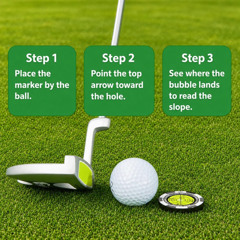 Spirit Level Golf Ball Markers For Putting Green - Golf
