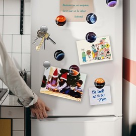 WFNT Fridge Magnets Whiteboard Magnets Glass Planet Magnets for office and home decoration Attaches to all magnetic boards and metal surfaces 14 pcs.