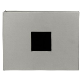 American Crafts D-Ring Cloth Scrapbooking Album, Shadow, 8 by 8-Inch