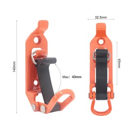 Yuhtech 4 Pcs Shovel Mount Roof Rack, Metal Off Road Shovel Holders, Shovel and Axe Mount, Shovel Holder Roof Rack for Truck Car Boat, Quick Release Axe Holder Mount Kit