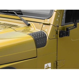 RedRock Cowl Armor; Diamond Plate Style Compatible For 97-06 Jeep Wrangler TJ