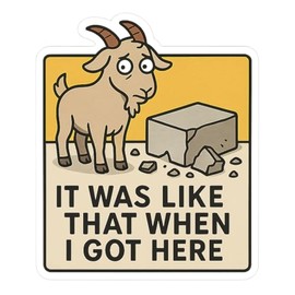 Masonic Guilty Goat Crime Scene Satire Sticker (2.5" x 3")
