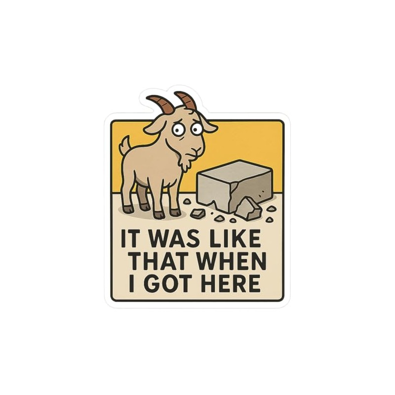 Masonic Guilty Goat Crime Scene Satire Sticker (2.5" x 3")