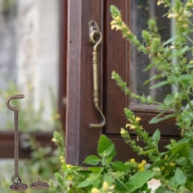 Stainless Steel Cabin Hook, Antique Brass Latch for Sliding Doors,