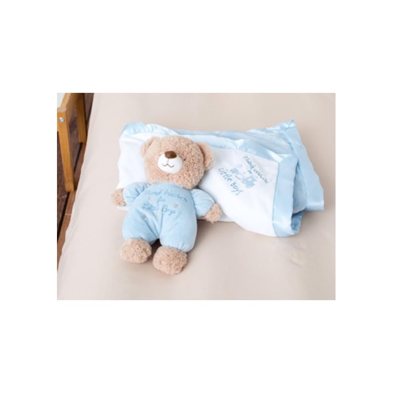 Little Me Plush Bear Rattle with Thank Heaven for Little