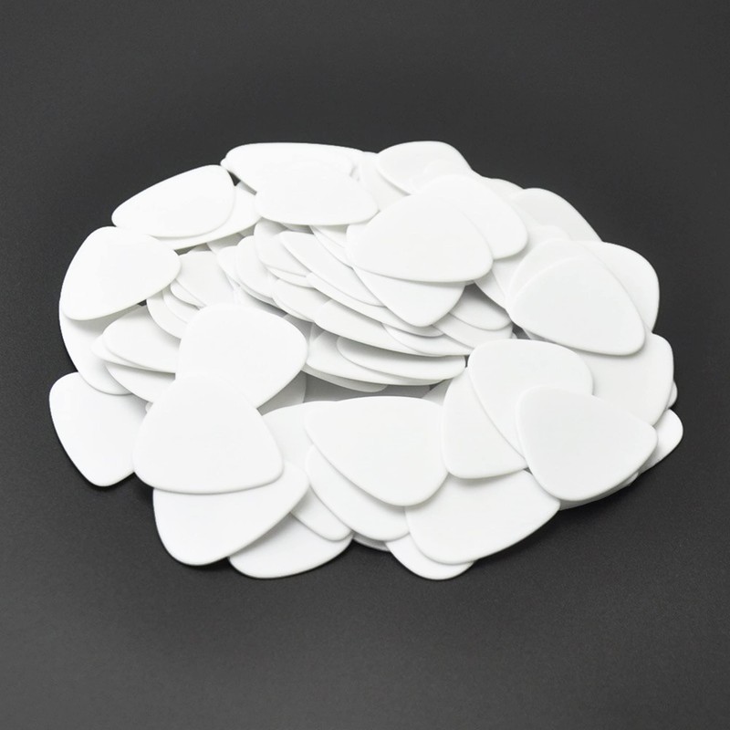 Celluloid White Guitar Or Bass Pick - 0.71 mm Medium