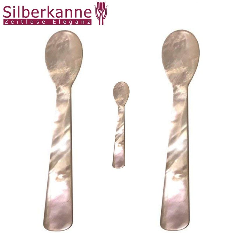 SILBERKANNE 2 x Caviar Spoons Egg Spoons L 12 cm