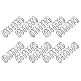 PATIKIL Compression Spring, 0.5mm Wire Dia x 5mm OD x 15mm L, 10 Pcs 304 Stainless Steel Mechanical Extension Small Springs Pen Springs Assortment Kit for Shop and Home Repairs