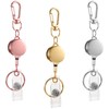 3 Pcs Metal Retractable Badge Holders ID Retractable Badge with