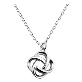 Sofia Milani - Women's Necklace 925 Silver - Twisted Knot Pendant, Sterling Silver