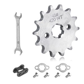420 Chain Sprocket 14T Front Sprocket 17mm Compatible with 50cc 70cc 90cc 110cc 125cc 140cc15cc 160cc Lifan Loncin Dirt Bike, ATVs, Go Kart Sprocket