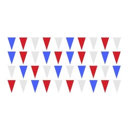 Queen's Jubilee Red, White & Blue Union Jack Triangle Bunting - Fabric (Choose Length) (20 Metre)