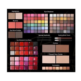 Kit De Maquillaje 138 Colores Todo En Uno estuche LAB.G negro