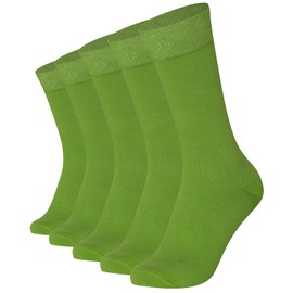 Mysocks Unisex 5 Pairs of Extra Fine Combed Cotton Socks | Seamless Toe | Vibrant Colours | Make Your Steps Happier!, lime green