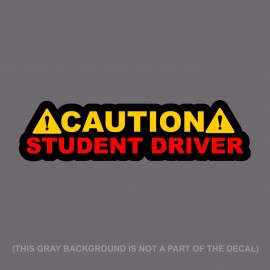 Own The Avenue Caution Student Driver! Auto JDM Racing Drifting Decal Sticker 6" #DigitalPrint