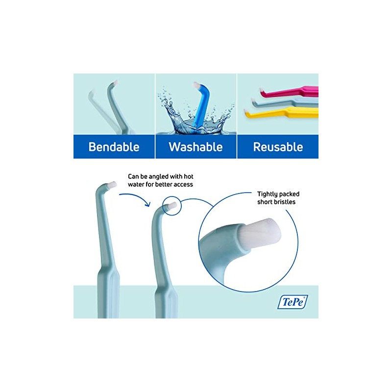 Tepe Compact Tuft Specialty Cepillo Dientes Redondo Cerdas Extra Suaves