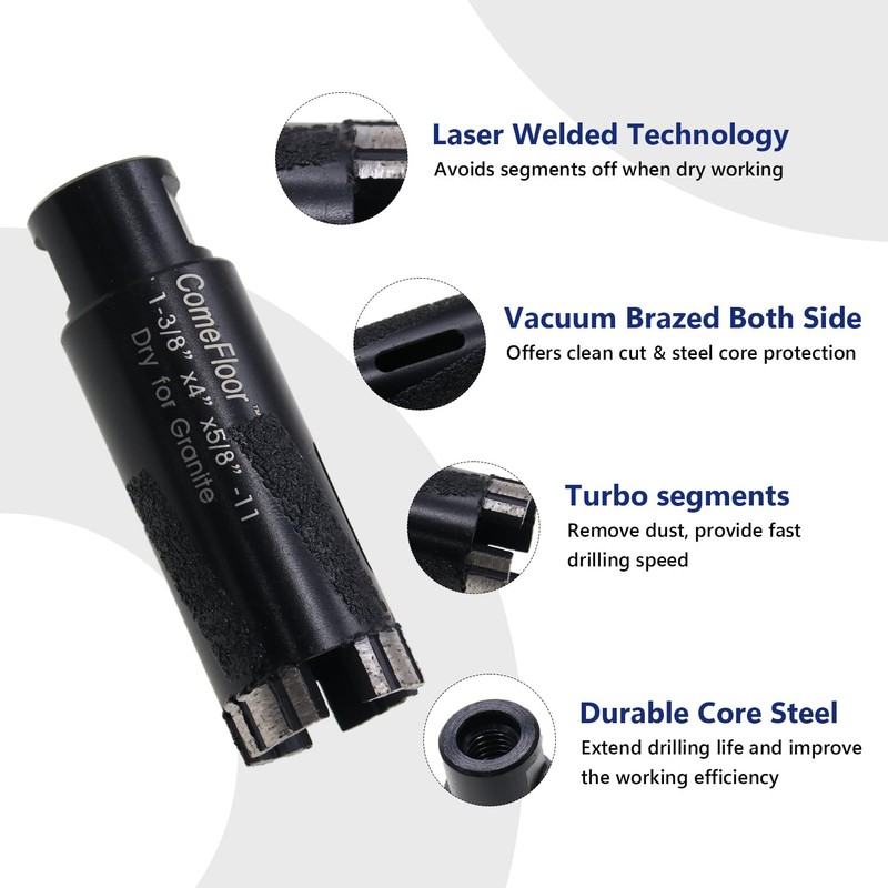 Diamond Core Drill Bits for Hard Stone Concrete Granite Marble,