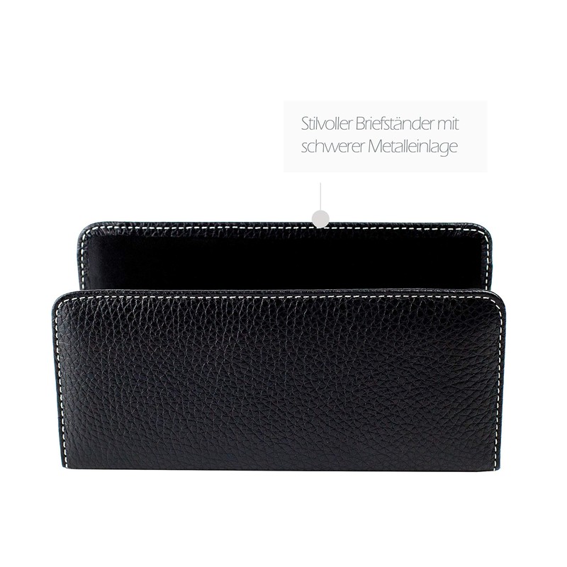 DELMON VARONE - Letter Stand Made of Premium Leather Soft