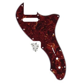 ROZILO Vintage Tortoise Tele Thinline Pickguard Guitar Pick Guard Plate with Screws Compatible with 69 Telecaster Telecaster Thinline Re-issue Guitar Part
