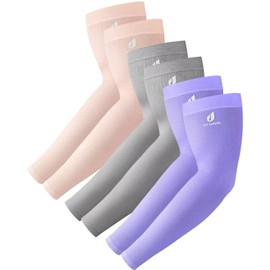 JAY SAREES Arm Sleeves for Men Women Kids 3 Pairs, Compression Sleeve Cover Arms, Tattoo Cover-up Sun Sleeves UV Protection Cooling for Sports Football Baseball Volleyball Boys Girls-15