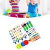 48Pcs Kids Paint Brushes Set Painting Drawing Stamp Kit Fun