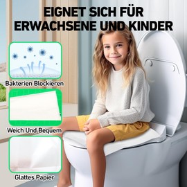 Pack of 60 Disposable Toilet Pads, Flushable Toilet Pad, Portability Toilet Pad in Pocket Size, Toilet Protection on the Go for On the Go Public Toilets