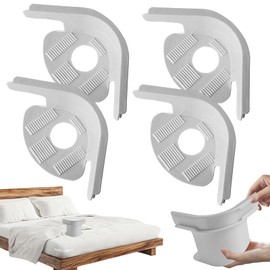 4 Pack Bed Sheet Holder Clips,Heavy Duty Fitted Sheet Holder for Corners,Adjustable Bed Sheet Grippers for Mattress,Blankets,Bedding,Easy Install Sheet Holders for Corners (Gery-Small Size)