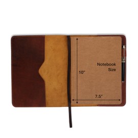 TheAntiq Tan B5 Journal Cover for Field Notes - Leather Notebook Cover, Leather Planner Cover, Refillable Leather Journal Cover 7.5x9.75, Handmade Diary Cover for Travel, Gifting and Day-to-Day Use