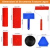 Wood Effect Swabs, 4 Pieces Wood Grain Painting Tools Roller