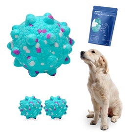 Wavevo ETPU Dog Chew Toy Ball, Ultra-Strong Chewing Resistance, Multi-Color Options, Interactive Design for Indoor & Outdoor Use, 2-Pack