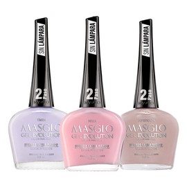 MASGLO Gel Evolution – Set of 3 Nail Polishes No UV/LED Lamp Needed, Fast-Drying, 12-Day Wear, 14-Free Formula, High-Gloss Finish, vegan (0.5 oz Each)