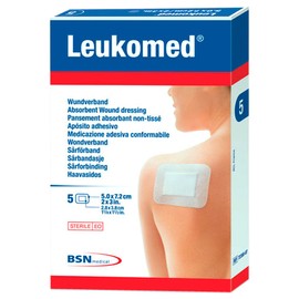 Sport-Tec Leukomed Wundverband, 7,2x5 cm, 5 Stück