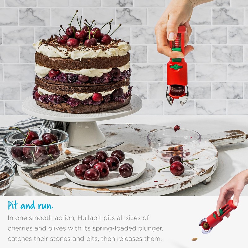 Dreamfarm Hullapit 3-in-1 Fast & Easy Strawberry Huller, Cherry Pitter