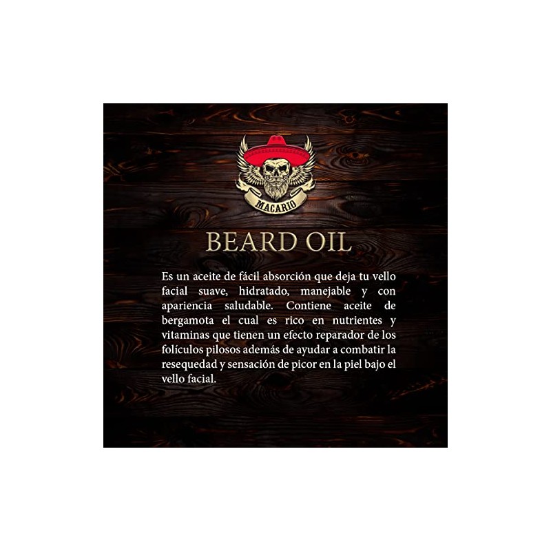 ACEITE PARA BARBA Y BIGOTE DE BERGAMOTA, EUCALIPTO Y ROMERO