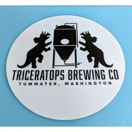 Triceratops Brewing Company STICKER Decal Micro Beer Olympia Tumwater Washington