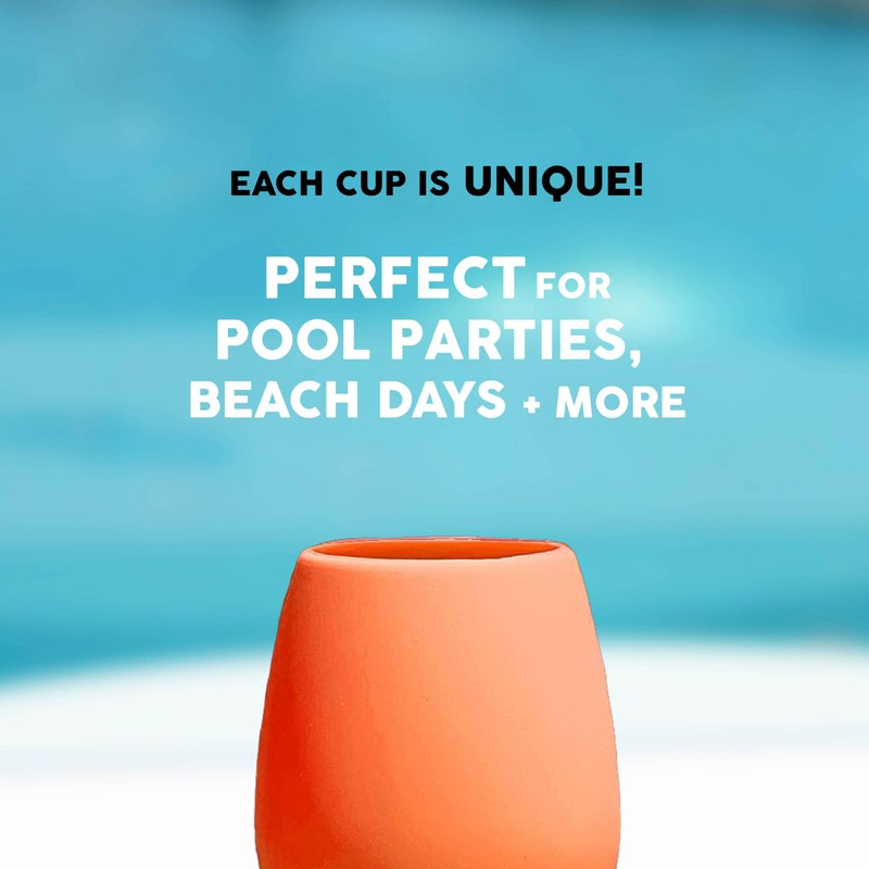 Sili Wraps Unbreakable Silicone Wine Glasses - Set of 4-