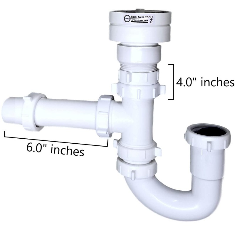 Tuuber Air Admittance Valve Trap Assembly Kit with 1-1/2 inch