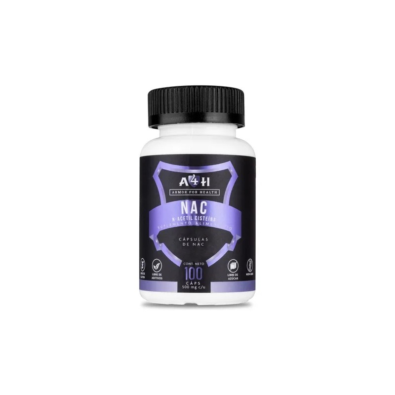 N-acetil Cisteina Nac 500mg 100 Cápsulas - A4h Armor 3