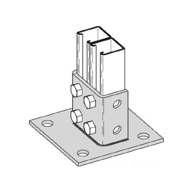 EATON B-LINE B281SQHDG POST BASE FOR 1 5/8-IN. X 1