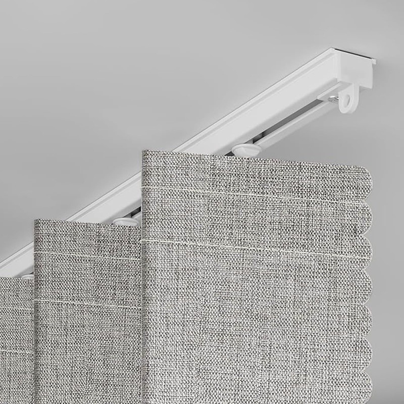 Jilron 100% Blackout Accordion Door Curtain, Adhesive Curtain Track Included