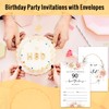HQLOW 20PCS 90th Birthday Invitations for Women, Double-Sided Invitations with