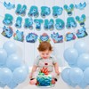 Axolotl Birthday Banner Decoration Blue Axolotl Birthday Party Decorations Cute