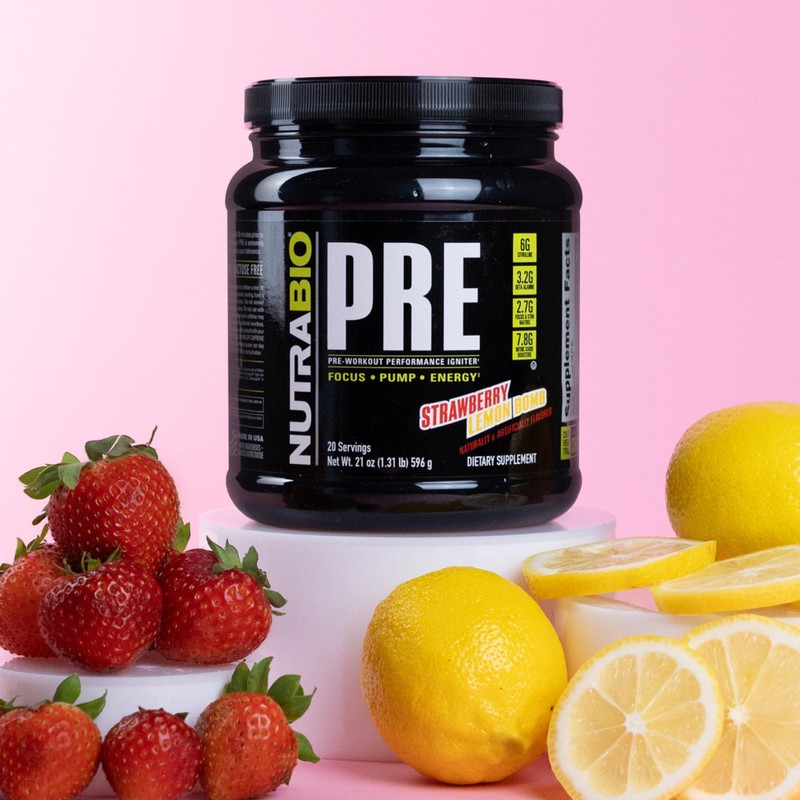 NutraBio PRE Workout Powder - Old Formula- Sustained Energy, Mental