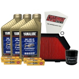 Cyclemax Full-Synthetic Yamalube Tune-Up Kit compatible with 2009-2017 Yamaha FZ6R